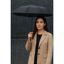 Bosile Siyah 6 Telli Mini Cep Şemsiye – Alüminyum Gövdeli, 50 Cm, Özel Kılıf ve Kutulu