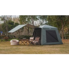 Nurcamp Fischer Oxford Kumaş Şişme Çadır 4-5 Kişilik 233X233X190 cm Dayanıklı Tasarım ve Su Geçirmez