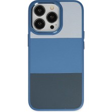 Senson Apple Iphone 14 Pro Max Kılıf King Kapak - Açık Mavi-Lacivert