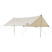 Nurcamp Campout Kanvas Tarp 4x4 Hafif Taşınabilir Özellikte Su Geçirmez Dört Mevsim Kullanıma Uygun
