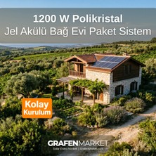 Grafen Market 4.2 Kw (4200W) Topcon Bağ Evi Hazır Solar Sistem - Jel Akülü | Kolay Kurulum