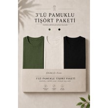 Damga 3 Adet Erkek Günlük Yazlık Bol Basic Kısa Kollu Tişört