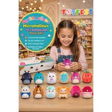 Toyfest Squishmallows Micromallows 12'li Koleksiyon Peluş Seti Orijinal Mini Oyuncak Paket 6 cm