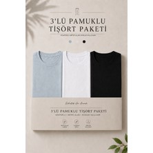 Damga 3 Adet Erkek Günlük Yazlık Bol Basic Kısa Kollu Tişört