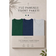 Damga 3 Adet Erkek Günlük Yazlık Bol Basic Kısa Kollu Tişört