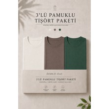 Damga 3 Adet Erkek Günlük Yazlık Bol Basic Kısa Kollu Tişört