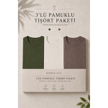 Damga 3 Adet Erkek Günlük Yazlık Bol Basic Kısa Kollu Tişört