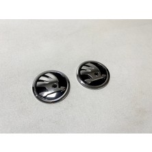 Fabrikasyon 2 x Skoda Superb 3V 15-24 Kaput + Bagaj Kapak Arması 9cm