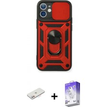 Marsilyan™- iPhone 12 Kılıf Ahenk Klasik - Siyah Bilvis 5in1 3D Magic Cam Ekran Koruyucu + Renkli Kamera Lens Koruma Cam - Pe
