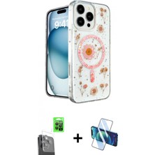 Pileli Store Pilelistore™ iPhone 16 Pro Max Kılıf Kozmos Doku - Siyah 3D Antistatik Seramik Nano Ekran Koruyucu + Raze Metal Kamera Lens - Sh