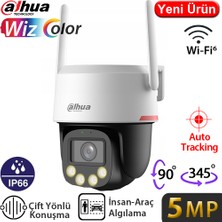 Dahua (P5F-PV-0360B-PRO) 5mp Çift Yönlü Konuşma Wıfı Akıllı Analiz Pt Kamera