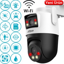Dahua (WPT1539DD-SW-5E2-PV) 5+5mp Wıfı Çift Kameralı Pan-Tılt Speed Dome