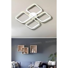 UltraMint Şık Beyaz Gold Modern Plafonyer LED Avize, Evinize Zarif Dokunuş