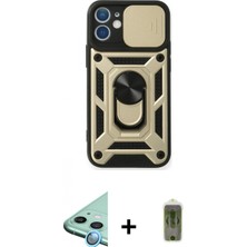 Marsilyan™- iPhone 11 Kılıf Ahenk Klasik - Siyah Joko Magic 5d Hayalet Cam + Raze Metal Kamera Lens - Mı