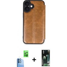 Marsilyan™- iPhone 16 Kılıf Zirve Yansıma Serisi - Siyah 360 Mat Full Body Arka Koruyucu + Raze Metal Kamera Lens - Lt