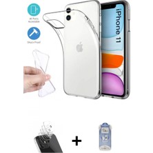 Marsilyan™- iPhone 11 Kılıf Zirve Doku - Siyah Joko Magic 5d Cam + Kamera Lens Koruma Cam - Sf