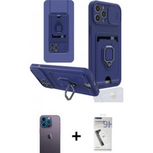 Marsilyan™- iPhone 12 Pro Kılıf Vadi Form Prime - Şeffaf Uv Polymer Nano Ekran Koruyucu + Neon Fosforlu Kamera Lens - Mı