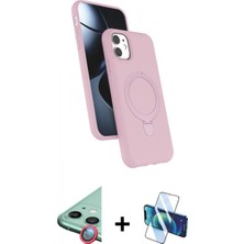 Marsilyan™- iPhone 11 Kılıf Iz Işık Koleksiyonu - Siyah 3D Antistatik Seramik Nano Ekran Koruyucu + Raze Metal Kamera Lens - Kı