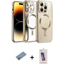 Marsilyan™- iPhone 13 Pro Max Kılıf Nova Işık Özel Seri - Siyah Joko 5d Cam + Shine Kamera Lens Koruma Cam - Pe