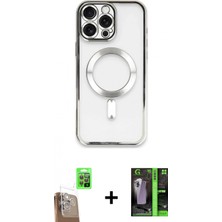 Marsilyan™- iPhone 16 Pro Max Kılıf Nova Işık Özel Seri - Şeffaf 360 Full Body Arka Koruyucu + Raze Metal Kamera Lens - Cltm