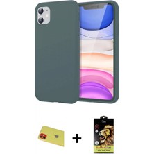 Marsilyan™- iPhone 11 Kılıf Kozmos Yansıma Özel Seri - Siyah Buffer Cam Ekran Koruyucu + Rainbow Kamera Lens Koruma Cam - Kı