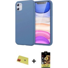 Marsilyan™- iPhone 11 Kılıf Kozmos Yansıma Özel Seri - Siyah Buffer Cam Ekran Koruyucu + Rainbow Kamera Lens Koruma Cam - Kı