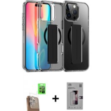 Marsilyan™- iPhone 16 Pro Kılıf Nova Işık Koleksiyonu - Siyah Bilvis 3D Mat Cam Ekran Koruyucu + Raze Metal Kamera Lens - Cltm