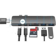 Renas Store Type C HDMI USB Hub Card Reader 7ın1