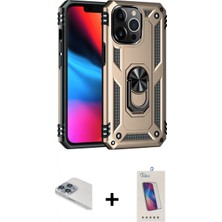 Marsilyan™- iPhone 13 Pro Max Kılıf Ahenk Klasik Koleksiyonu - Siyah Joko 5d Cam + Pers Alüminyum Kamera Lens - Sabe