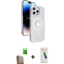 Marsilyan™- iPhone 16 Pro Max Kılıf Nova Modern Prime - Şeffaf Pasifik Cam Ekran Koruyucu + Raze Metal Kamera Lens - Cltm