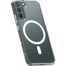 Renas Store Newface Samsung Galaxy S22 Kılıf Magneticsafe Şeffaf Silikon - Şeffaf