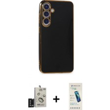 Marsilyan™- Galaxy S24 Kılıf Yankı Serisi - Şeffaf Pasifik Cam Ekran Koruyucu + Bilvis Titan Kamera Lens - Sh