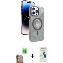 Marsilyan™- iPhone 16 Pro Max Kılıf Nova Modern Prime - Şeffaf Pasifik Cam Ekran Koruyucu + Raze Metal Kamera Lens - Cltm