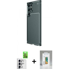 Marsilyan™- Galaxy S25 Ultra Kılıf Eksen Form Prime - Şeffaf Polymer Nano Ekran Koruyucu + Raze Metal Kamera Lens - Gs