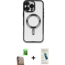 Marsilyan™- iPhone 16 Pro Kılıf Nova Işık Özel Seri - Şeffaf Pasifik Cam Ekran Koruyucu + Raze Metal Kamera Lens - Cltm