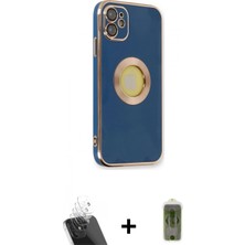 Marsilyan™- iPhone 12 Kılıf Iz Form Serisi - Siyah Joko Magic 5d Hayalet Cam + Kamera Lens Koruma Cam - Sf