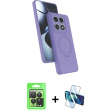 Marsilyan™- Mi 14T Pro Kılıf Iz Işık Koleksiyonu - Siyah 3D Antistatik Seramik Nano Ekran Koruyucu + Raze Metal Kamera Lens - Sh