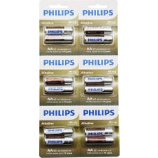 Uravas Store Philips  Alkali̇ne Kalem - Aa - 1.5V  Pi̇l  12PCS= 2li̇ x 6 (5047)