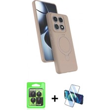Marsilyan™- Mi 14T Pro Kılıf Iz Işık Koleksiyonu - Siyah 3D Antistatik Seramik Nano Ekran Koruyucu + Raze Metal Kamera Lens - Sh