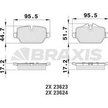 Braxis Arka Fren Balatası Bmw E90 E87
