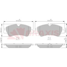 Braxis Arka Fren Balatası Transıt Custom V362-V363 12 (Arka Tek Teker)
