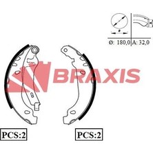 Braxis Arka Fren Balatası Pabuc P306 Sedan / Hb Xsara 1.4 1.6 1.8 1.8d 1.9d 1.5 Dızel (97 00)