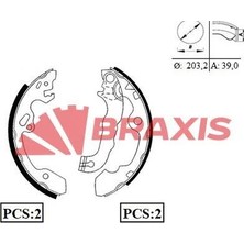 Braxis Arka Fren Balatası Pabuc Focus I 1.4 16V / 1.6 16V / 1.8 16V 9804
