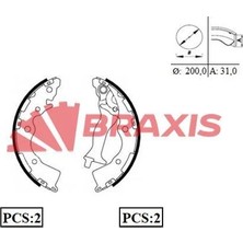 Braxis Arka Fren Balatası Pabuc Hyundaı Accent Era 06-11 Kıa Rıo 06-11 Kampana Tıp (Abs Sız)