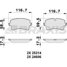 Braxis Arka Fren Balatası A6 (4g2) A6 Avant (4g5) 2.8 Fsı / 2.8fsı Quattro / 2.0tdı / 3.0tdı / 3.0tdı Quatt