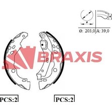 Braxis Arka Fren Balatası (Pabuclu) Renault Clıo Iı 9803 Clıo Iv 12 Symbol Iı 08 Symbol Iıı 14 Dacıa Lo