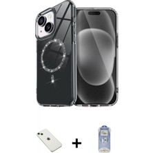 Marsilyan™- iPhone 14 Kılıf Kıvılcım Form Prime - Siyah Joko Magic 5d Cam + Diamond Kamera Lens - Yl