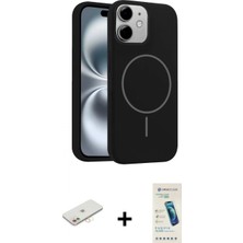 Marsilyan™- iPhone 11 Kılıf Yankı Form Serisi - Şeffaf Pasifik Cam Ekran Koruyucu + Renkli Kamera Lens Koruma Cam - Yl