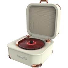  mikado md-62bt 5w 1200mah krem tf kart + bluetooth destekli klasik retro müzik kutusu