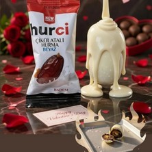 Hurci Beyaz Çikolata Kaplı Bademli Hurma 250 gr